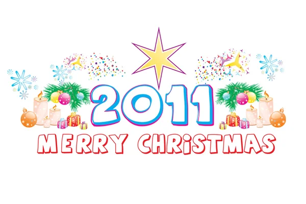 2011 boldog karácsonyt vektor Jogdíjmentes Stock Illusztrációk