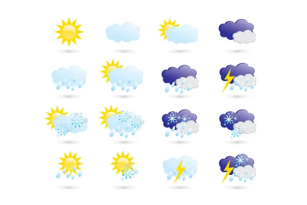 Ikony pogody Grafika Wektorowa