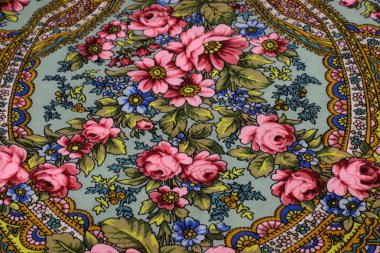 Russian shawl as a background clipart