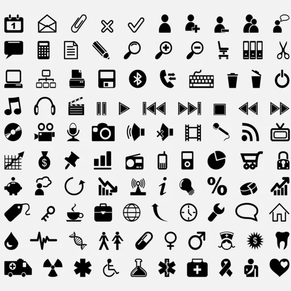 Hundred icons — Stock Vector