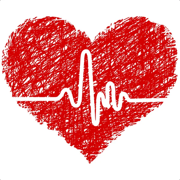 Batimentos cardíacos — Vetor de Stock