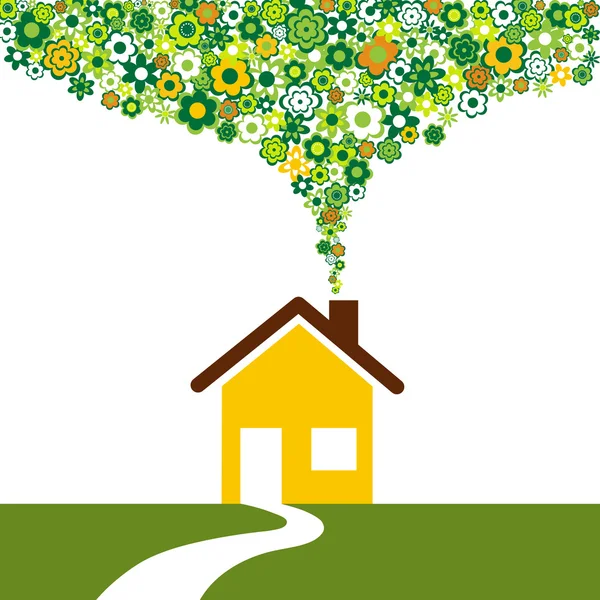 Stock vector Environmentally friendly house