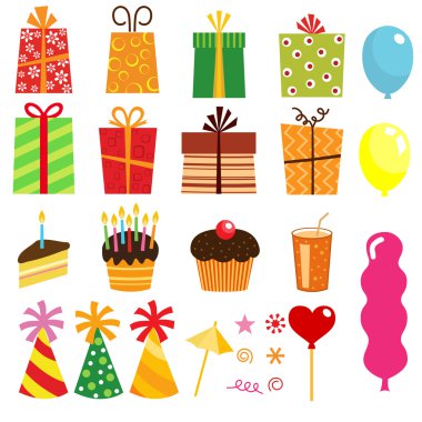 Birthday elements clipart