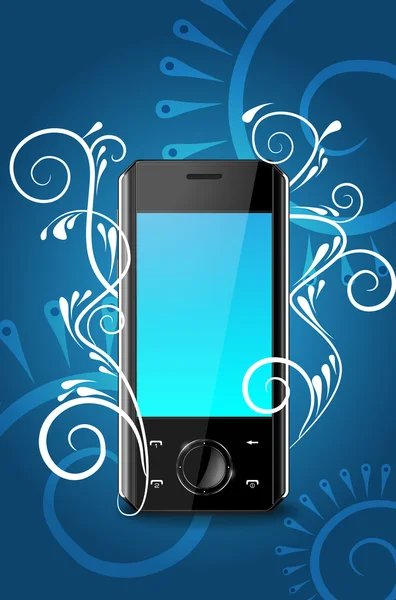 Smartphone vectoriel & ligne multicolore — Image vectorielle
