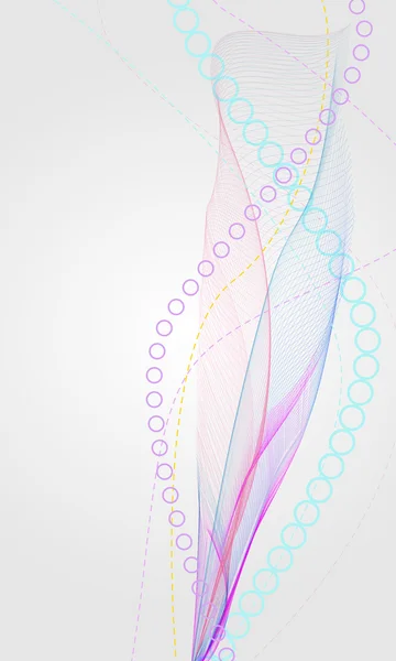 色の波と光の抽象的なベクトルの背景 — ストックベクタ