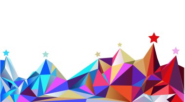 Color montains. Vector illustration clipart