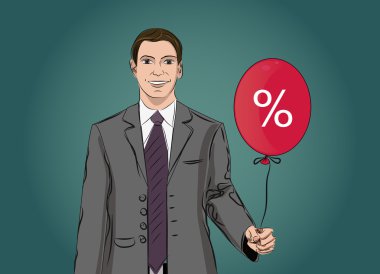 Businesmen with ball clipart