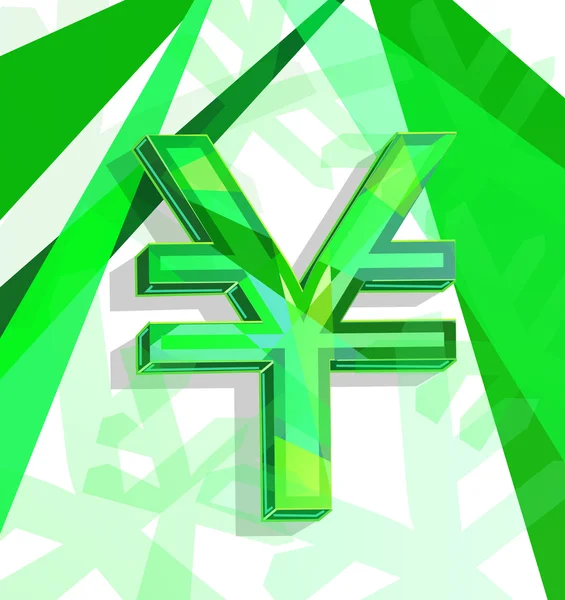 Yen Verde Clip Art Vettoriale — Vettoriale Stock