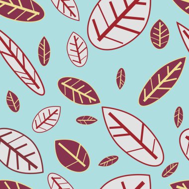 Abstratct seamless vector texture with natural leaf clipart