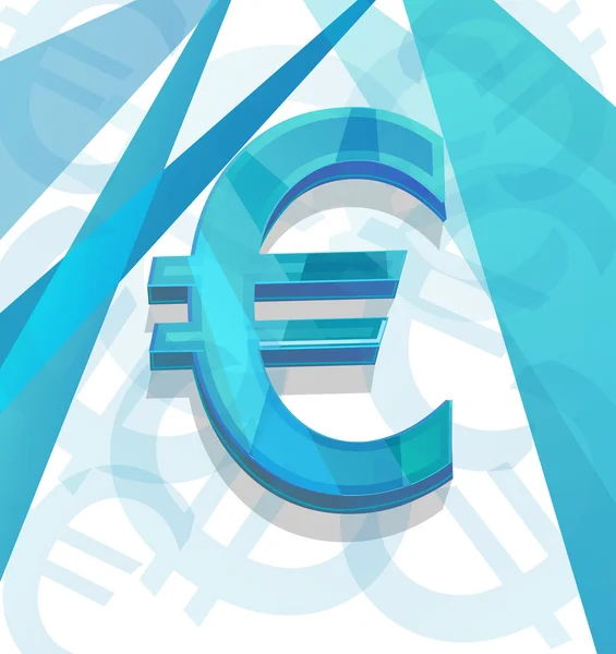 Modré euro — Stockový vektor