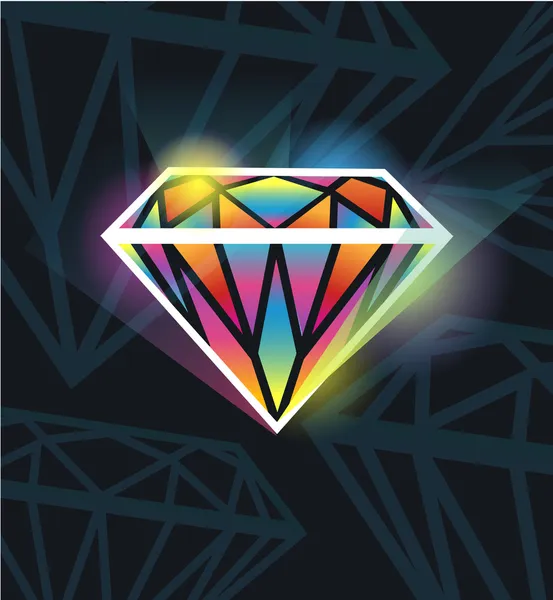 Smidig konsistens med diamanter — Stock vektor