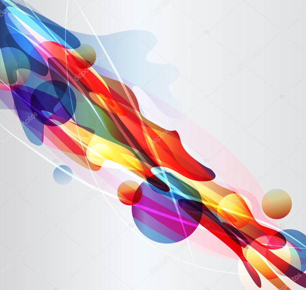 Beautiful abstract vector background with bright multicolor lines