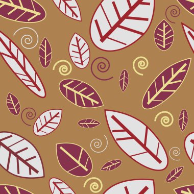 Abstractseamless vector texture with natural leaf clipart