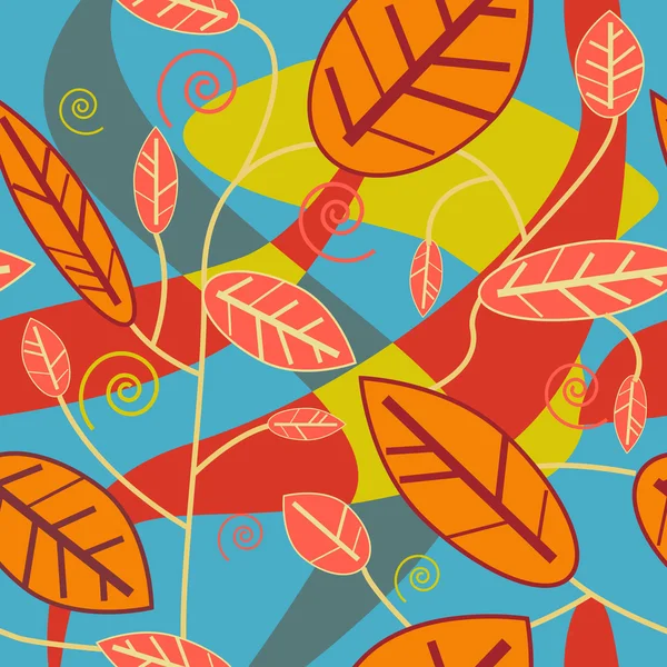 Бесшовная текстура листьев — стоковый вектор