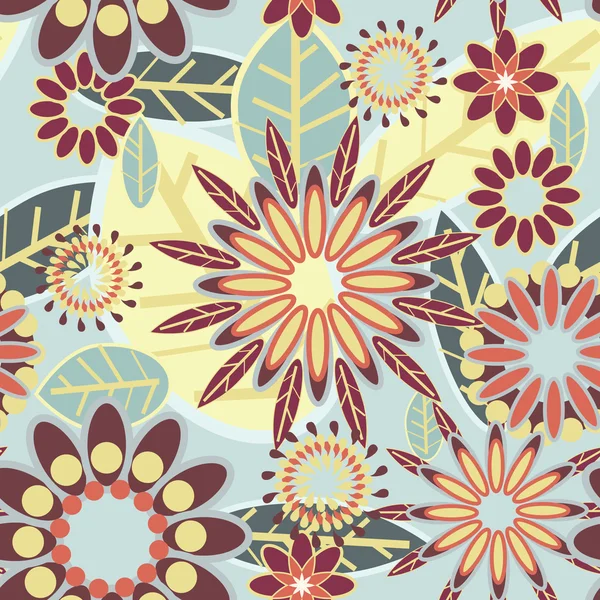 Blumen Abstrakte Nahtlose Vektortextur Sanften Farben — Stockvektor