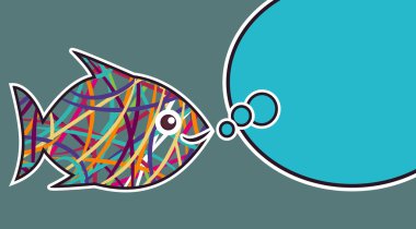 Stripe fish clipart