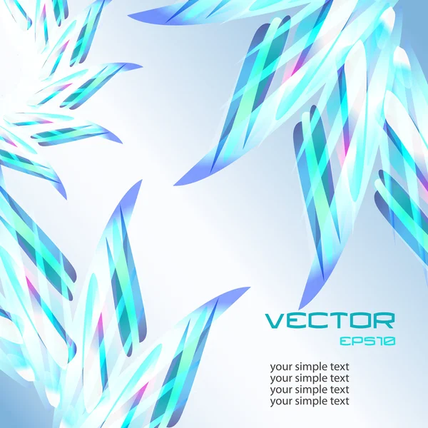 Fondo Vector Azul Claro Con Formas Cristal — Vector de stock