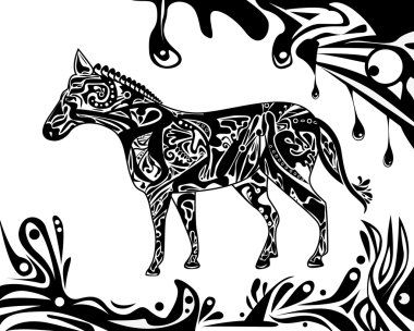 Abstract horse clipart