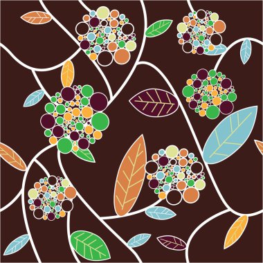 Brown flowers texture clipart