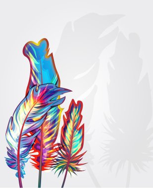 Background with feather clipart