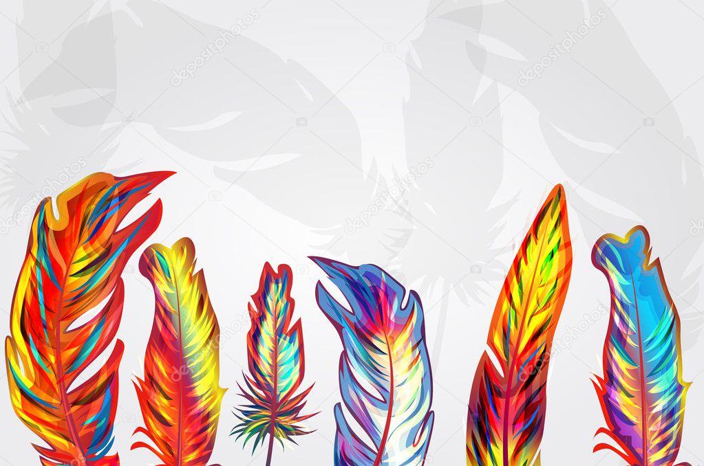Background with feather