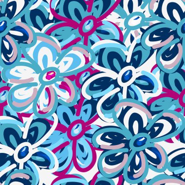 Blue texture with comomile clipart