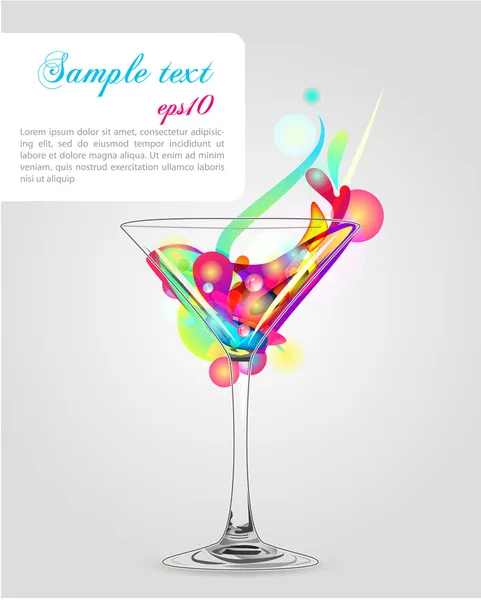Bright cocktail — Stock Vector