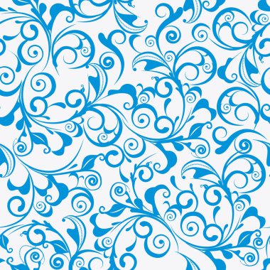 Blue damask clipart