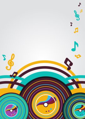 Abstract music background clipart