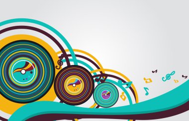 Abstract music background clipart