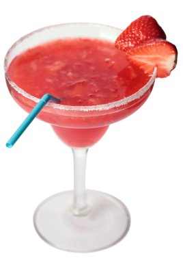 Strawberry Daiquiri on white clipart