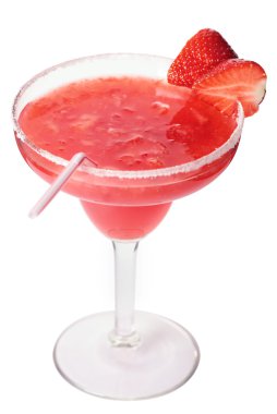 Strawberry Daiquiri on white clipart