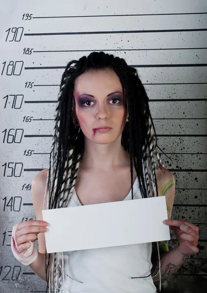 Mädchen im Gefängnis — Stockfoto