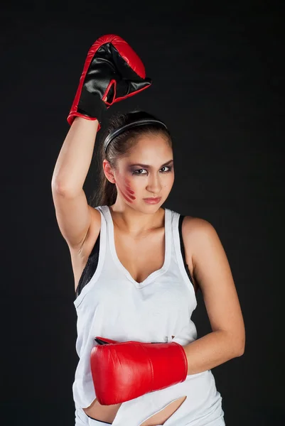 Kız boxer — Stok fotoğraf