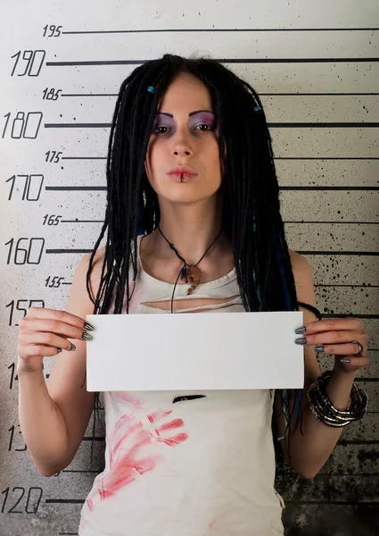 Mädchen im Gefängnis — Stockfoto