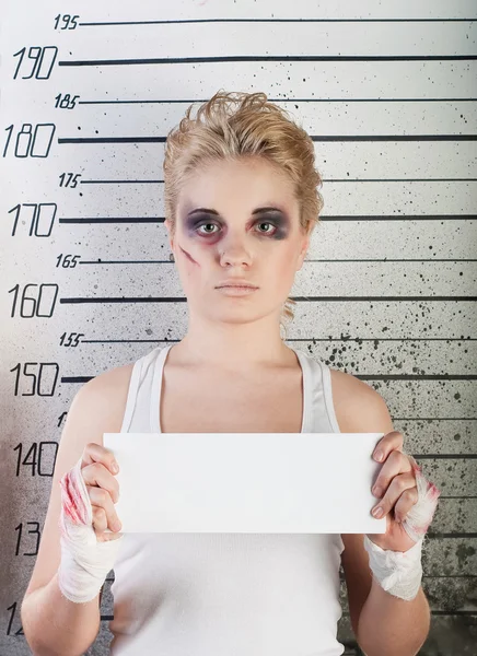 stock image Girl in prison