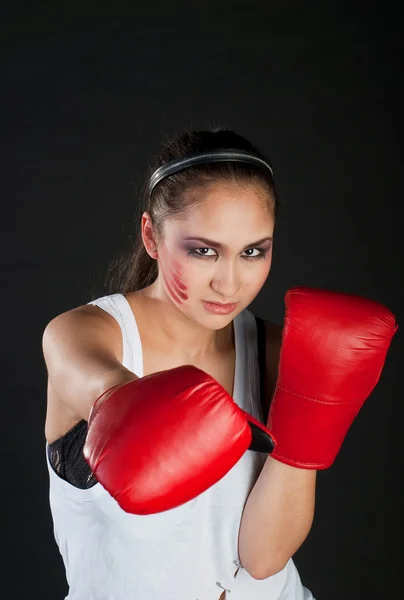 Lány boxer — Stock Fotó