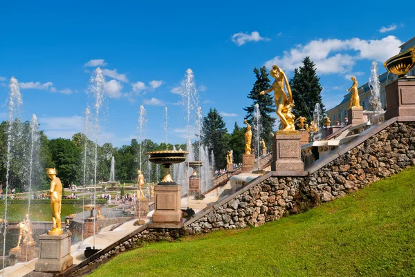Parque mais baixo do Peterhof — Fotografia de Stock