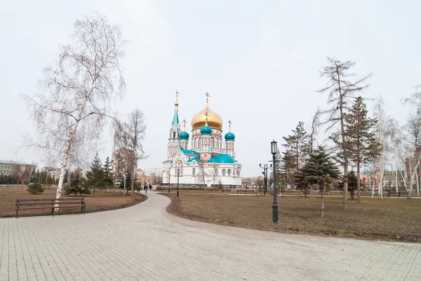 Cattedrale dell'Assunzione a Omsk — Foto Stock
