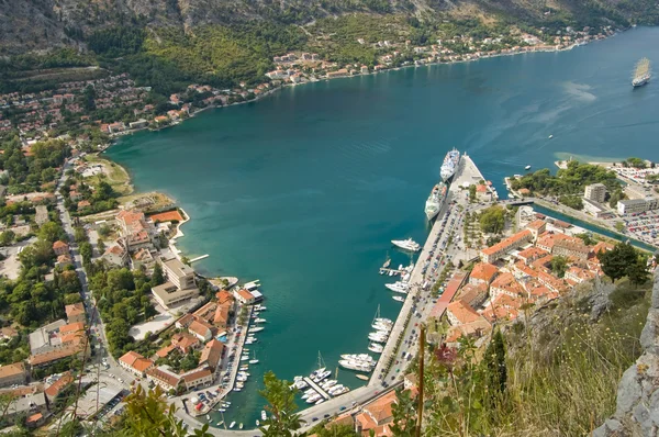Provinciale Stad Met Weinig Huizen Dok Montenegro — Stockfoto
