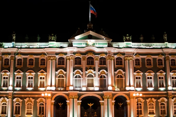 Wall of palace at night — Stock Photo, Image