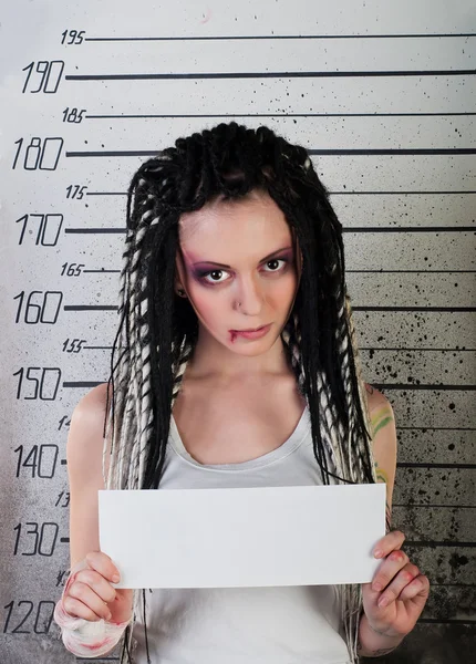 Flicka i fängelse — Stockfoto