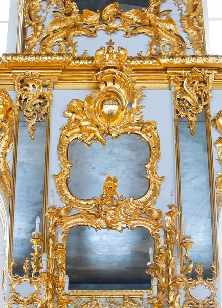 Mirrors in gold frames — Stock Photo, Image