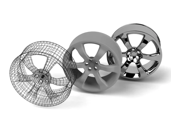 stock image Modelling of automobile cast disk