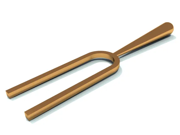 stock image Golden tuning fork