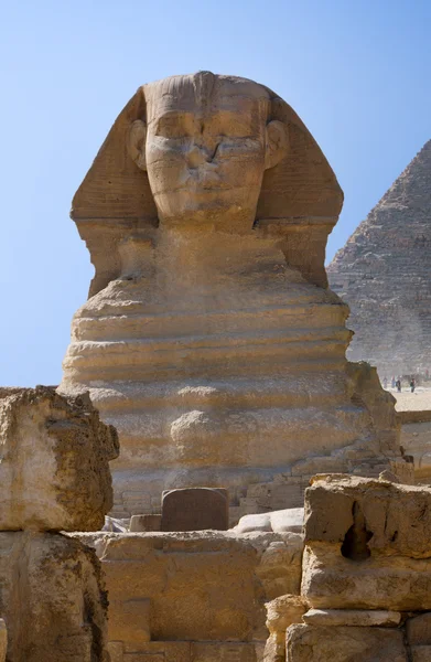 狮身人面像和金字塔 — 图库照片