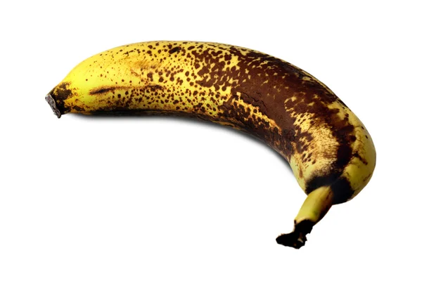 Banán izolovaných na bílém pozadí. — Stock fotografie