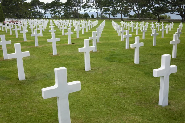 在奥马哈海滩，诺曼底美军公墓 — 图库照片