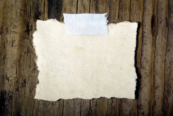 Винтажная бумага на Вудене — стоковое фото
