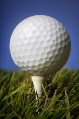 Çimlerde golf topu